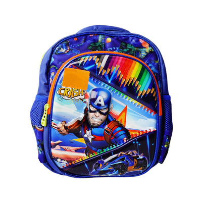 SCHOOL BAG MIX CHARACTER EMBOSED 12INCH