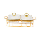 DONGA SET 2PC PORCELAIN SQUARE SL24300CW