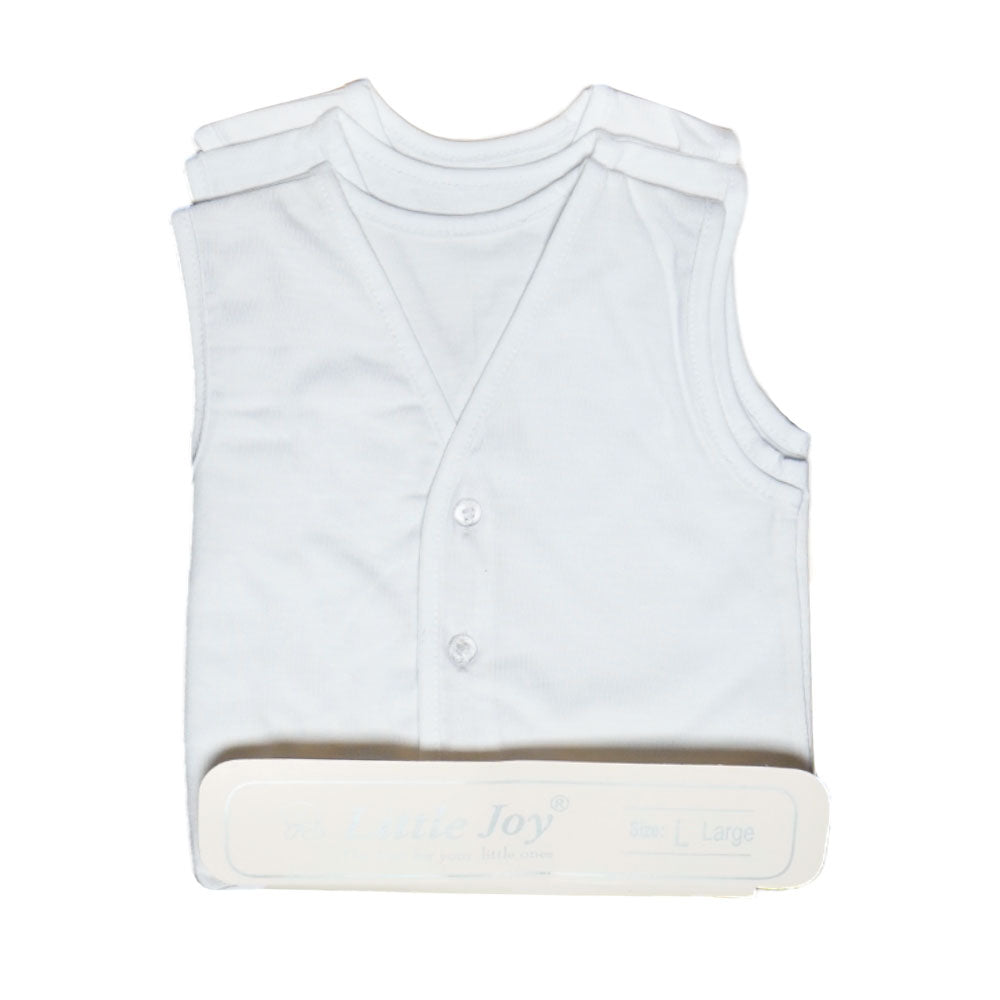 BABY S/L VEST WHITE MZS-24 CB690