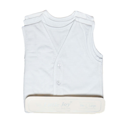 BABY S/L VEST WHITE MZS-24 CB690