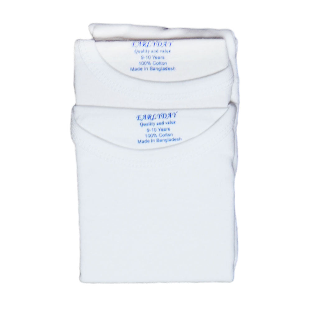 BOYS S/L VEST 2PC PACK NICE & EASY MZS-24 9-10 YEAR 009