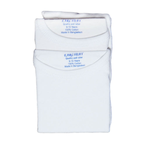 BOYS S/L VEST 2PC PACK NICE & EASY MZS-24 9-10 YEAR 009