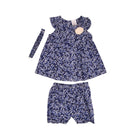 GIRLS CAP SLEEVE 3PC FROCK SET MZS-24 9-12M THAI