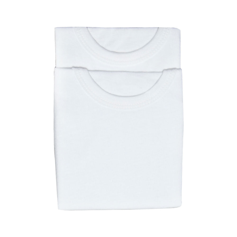 S/L BOYS VEST 2 PC PACK WHITE NICE & EASY MZS-24 18-24M
