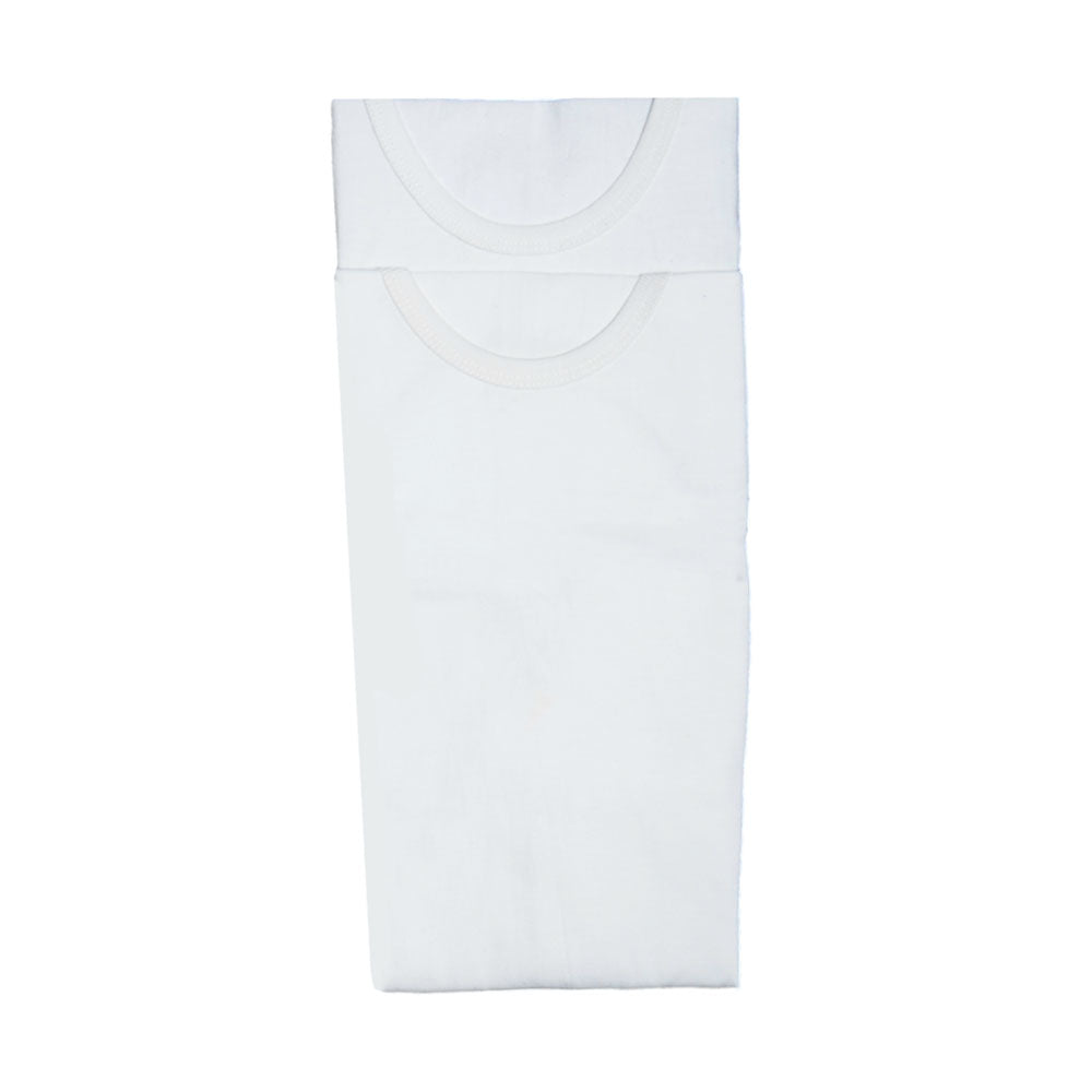 S/L GIRLS VEST 2 PC PACK WHITE NICE & EASY MZS-24 5-6Y