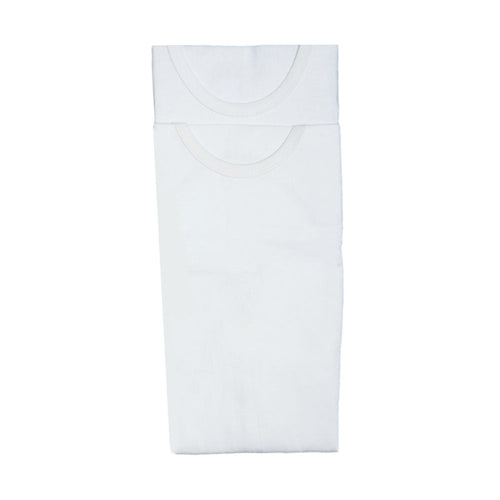 S/L GIRLS VEST 2 PC PACK WHITE NICE & EASY MZS-24 5-6Y