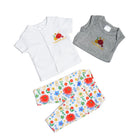 GIRLS S/S 3 PCS PACK PAJAMA SUIT 0-3 M MZS-24 2495