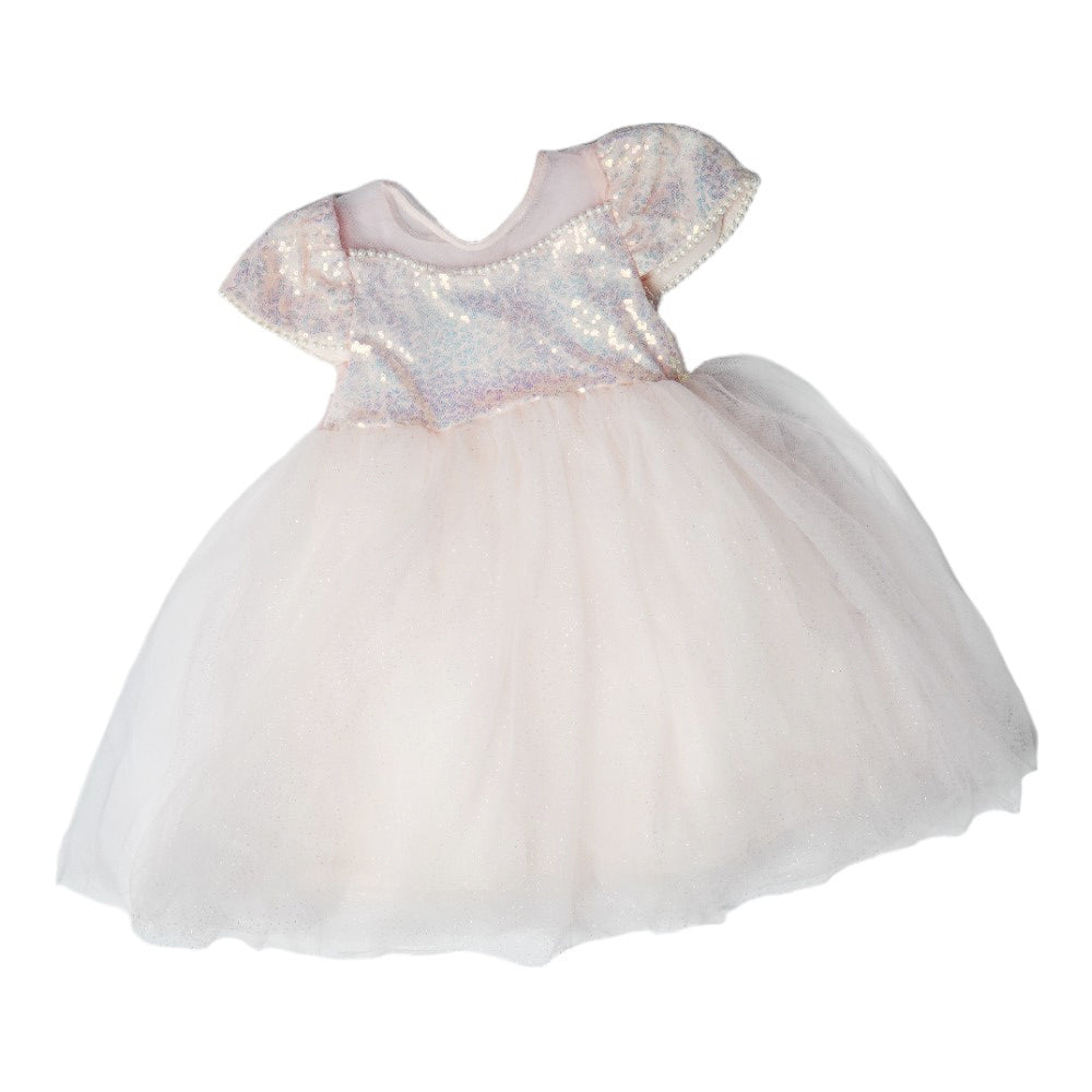 GIRLS CAP SLEEVE FANCY FROCK MZS-24 3-4 YEAR 006