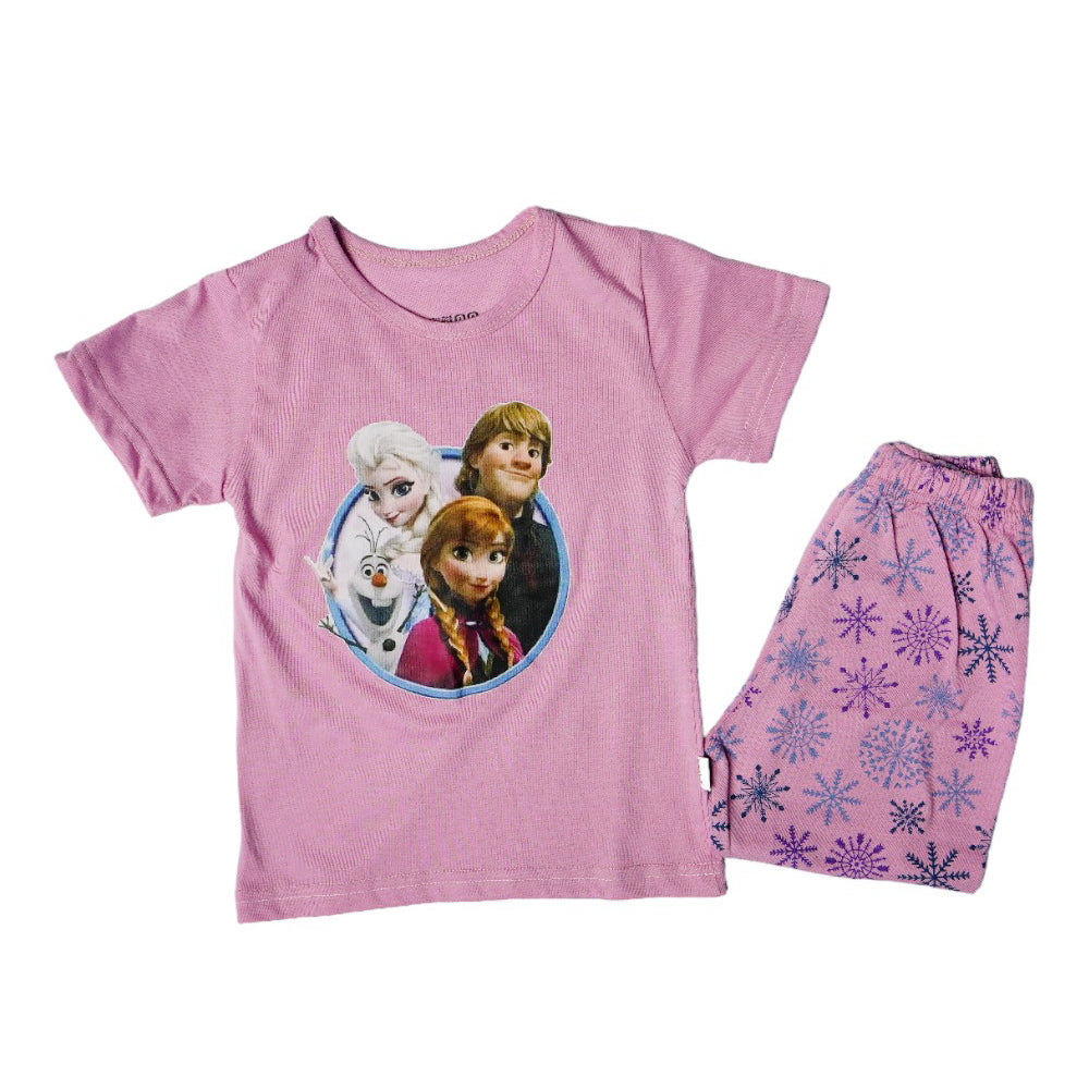 GIRLS S/S 2 PC PACK SLEEPING SUIT MZS-24 3-4 Y 5664
