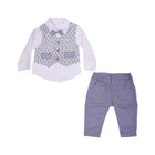 BOYS L/S 3PC PANT SHIRT SUIT MZW-24 3-6M 249-0015A