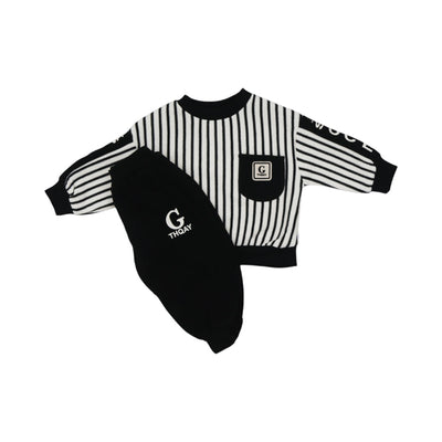BOYS L/S 2PC FLEECE PAJAMA SUIT 9-12M MZW-24 01010