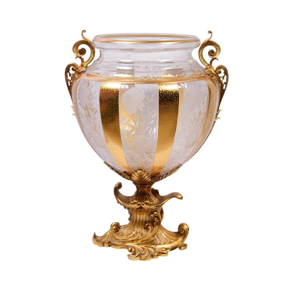 VASE CRYSTAL BRASS E9-V22007-1 JSB01-20
