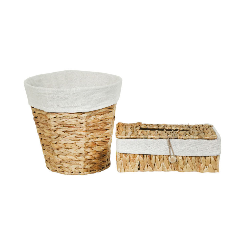 DUSTBIN & TISSUEBOX SET CANE IR J-1228YB G119-G121
