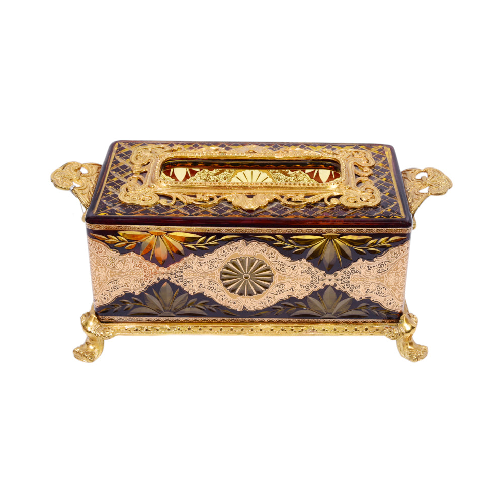 TISSUE BOX CRYSTAL BRASS IR M1-116501 EAC-148B1-C38