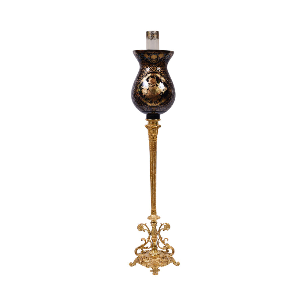 CANDLE STAND CRYSTAL BRASS IR H-C46-6033 PCT02-2