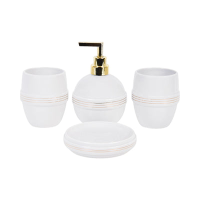 BATHROOM SET CERAMIC 4PC 19219-8