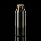 WATER BOTTLE GLASS CORK 1000 ML SMOKE LINING 0992