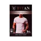 TITAN CREW NECK WHITE S/S  T17-11 MED P1