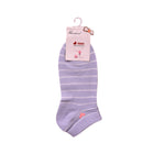 LADIES  ANKLE STIPE SOCKS MIX 1P D102-25