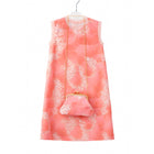 GIRLS S/L FANCY FROCK W-PURSE PEACH IR-25 VA1383
