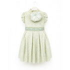 GIRLS CAP SLV FANCY FROCK W-PURSE SEA-GRN IR-25 VF12