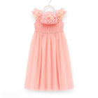 GIRLS S/L FANCY FROCK W-PURSE PNK IR-25 JM1223
