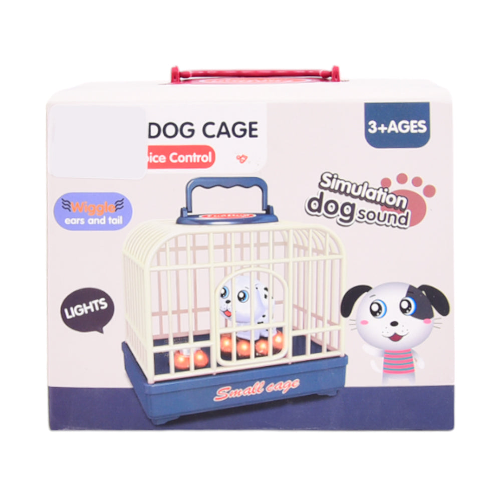 010D MUSICAL DOG IN CAGE