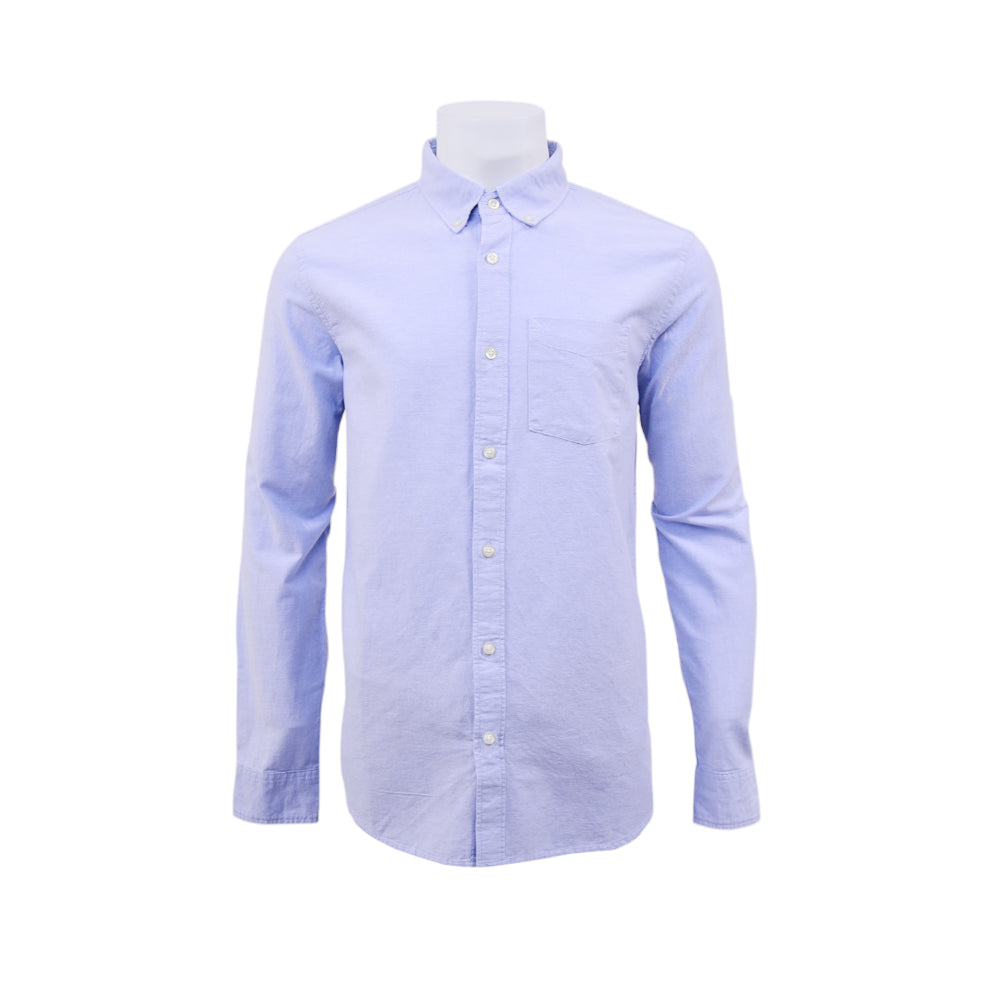 GAP MEN L/S BUTTON DOWN SHIRT 608574-051 BLU S (IR)