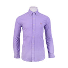 RL MEN L/S BUTTON DOWN SHIRT 021018 WHT/PRPL S (IR)