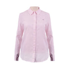 TH WOMEN L/S DRESS SHIRT 76J4827-690 PNK/WHT S (IR)
