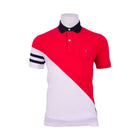 TH MEN S/S POLO SHIRT XM05158-100 WHT/RED S (IR)