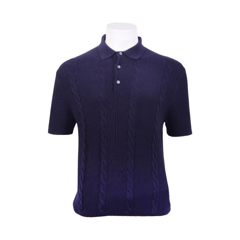 TH MEN S/S POLO SHIRT XM04342-401 NVY L IR