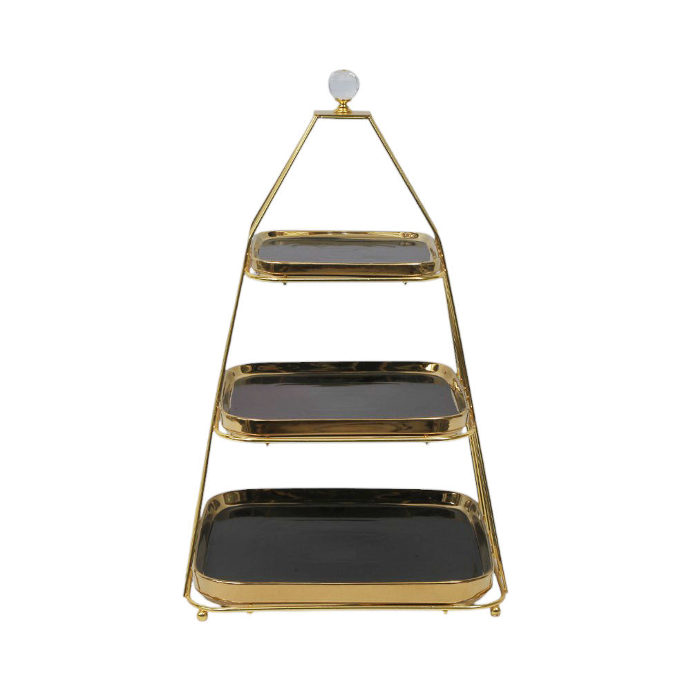 CAKE DISH 3TIRE ALMINA YDH2453 BLACK