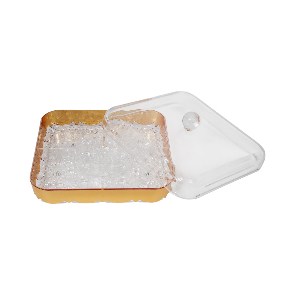 DISH DRY FRUIT ACRYLIC SQUARE FL15 AW