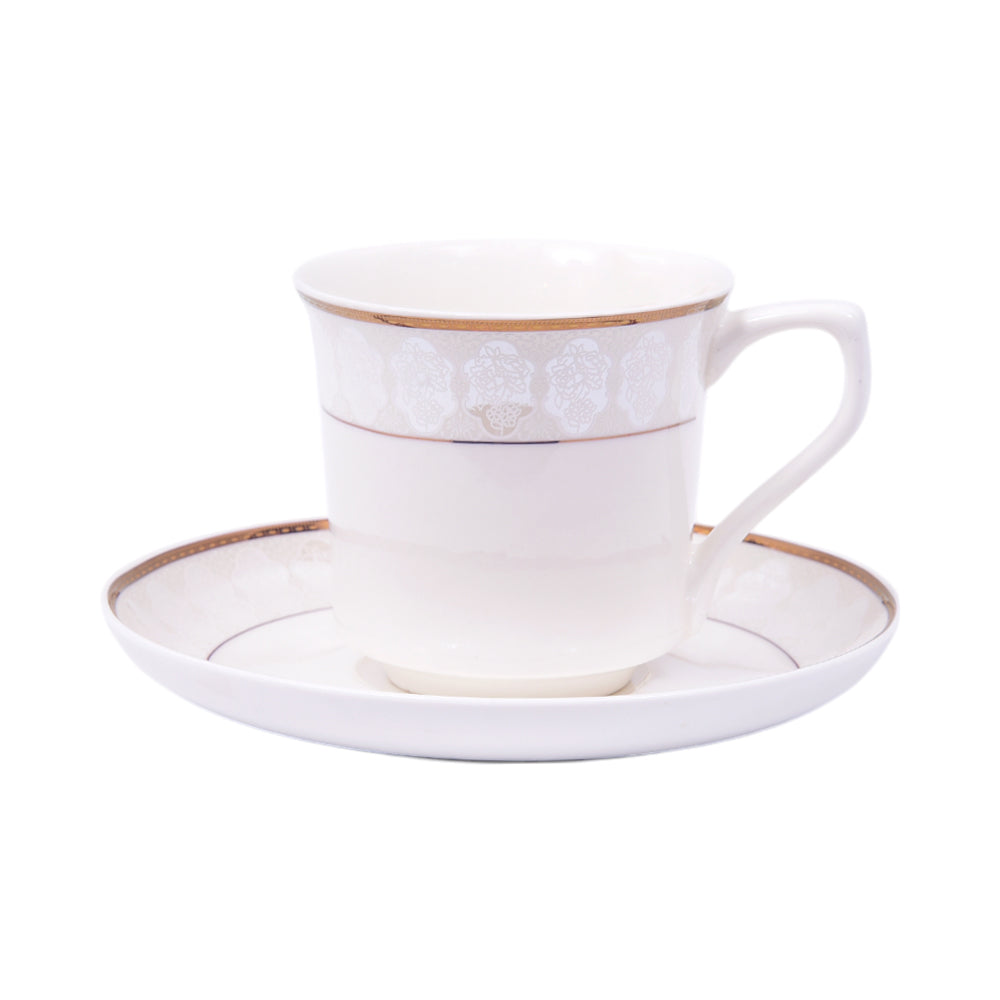 CUP & SAUCER BONE CHINA MORE & MORE HO005 AW (Pack of 6)