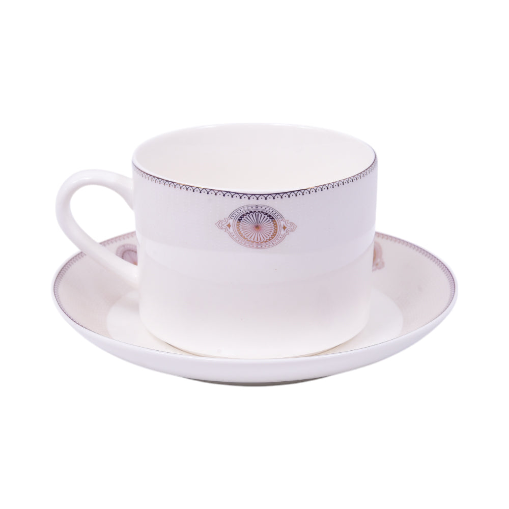 CUP & SAUCER BONE CHINA MORE & MORE ZS009 AW (Pack of 6)