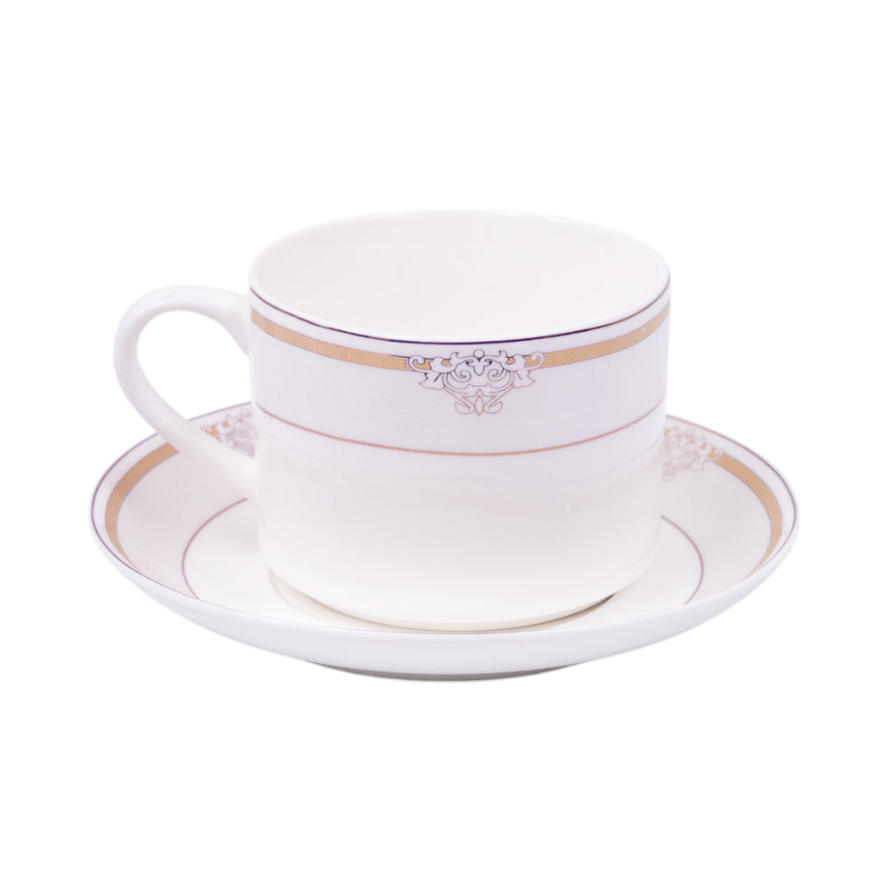 CUP & SAUCER BONE CHINA MORE & MORE ZS003 AW (Pack of 6)