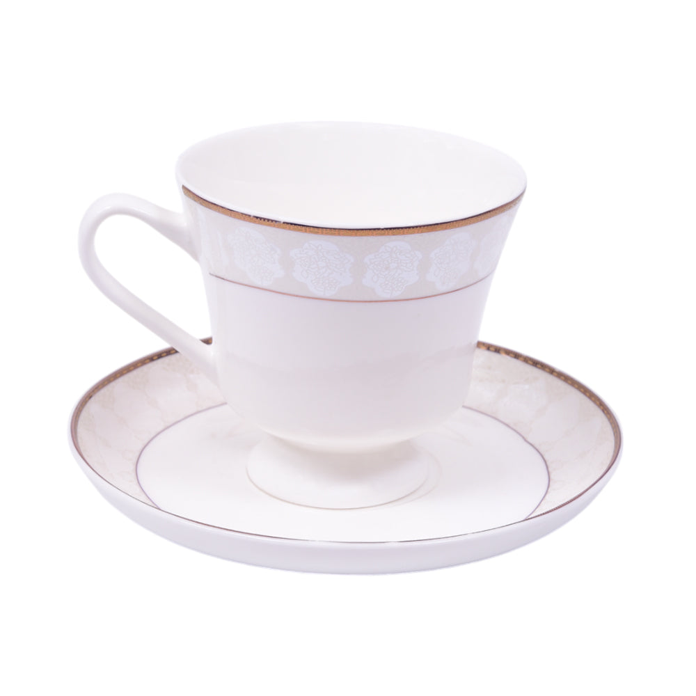 CUP & SAUCER BONE CHINA MORE & MORE HS005 AW (Pack of 6)