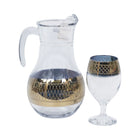 WATER SET 7PC PSB HOME & TABLE CUT GOLD BISTRO 96417-HGB024