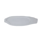 DISH WHITE PORCELAIN EMBOSSED ORCHID 16 INCH IR