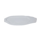 DISH WHITE PORCELAIN EMBOSSED ROSE 14 INCH IR