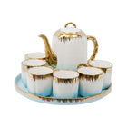 COFFEE SET 9PC CREAMIC C2020 SKY BLUE