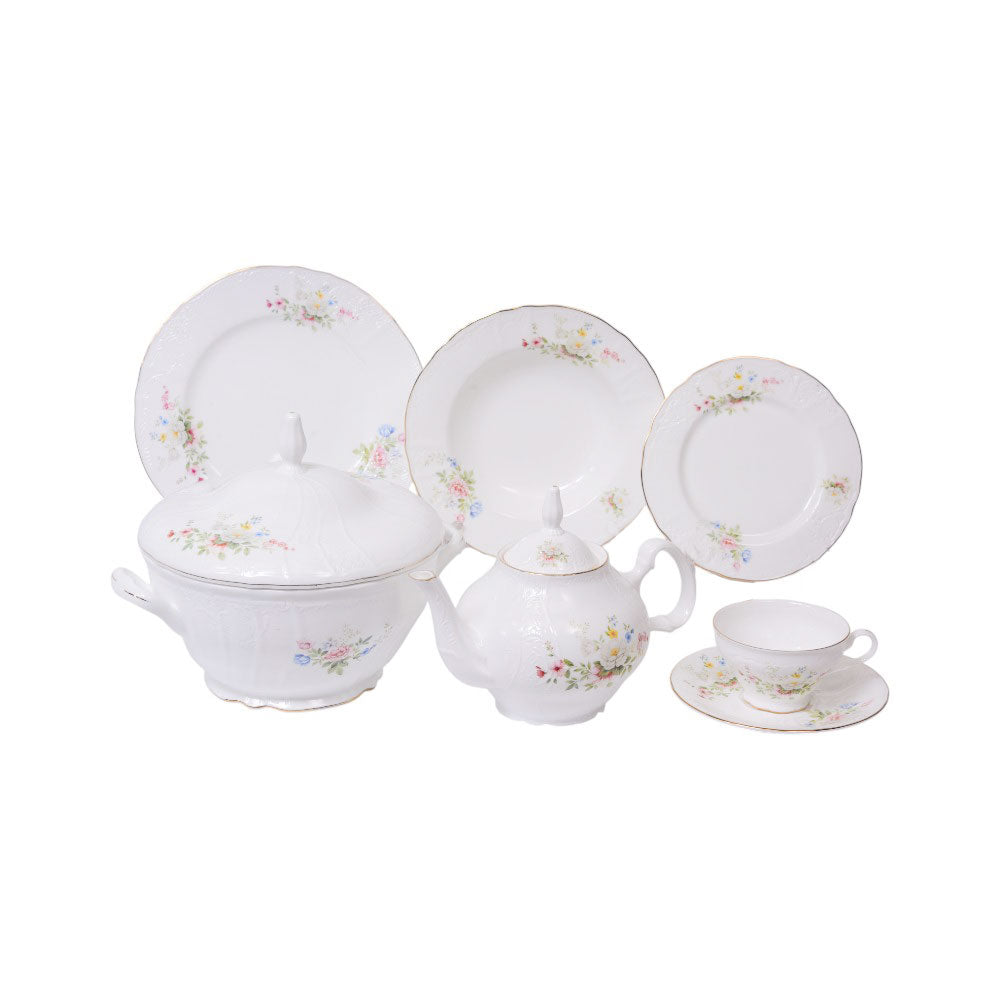 DINNER SET 61PC SUPER BONE ELEGANT STYLE YQA4335