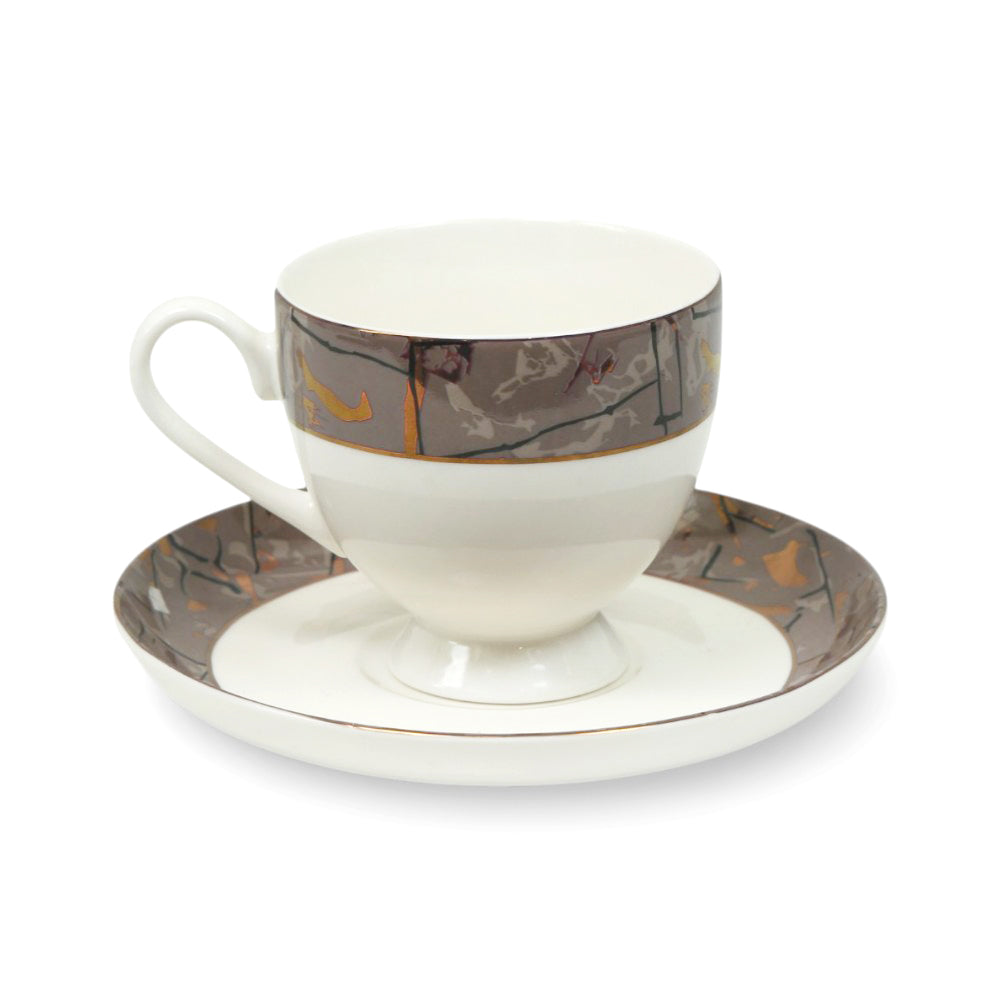 CUP & SAUCER BONE CHINA FD010 TMC (Pack of 6)