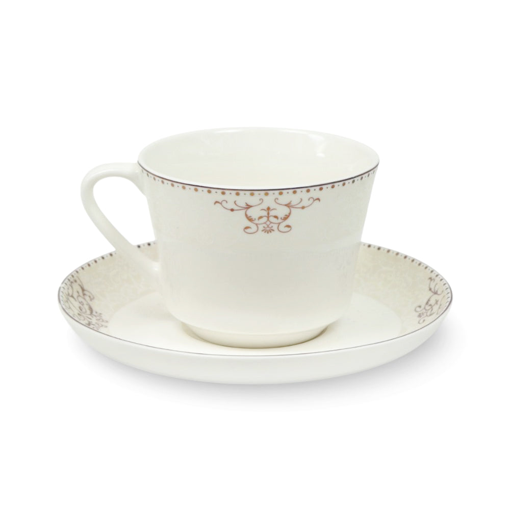 CUP & SAUCER BONE CHINA JA003 TMC (Pack of 6)