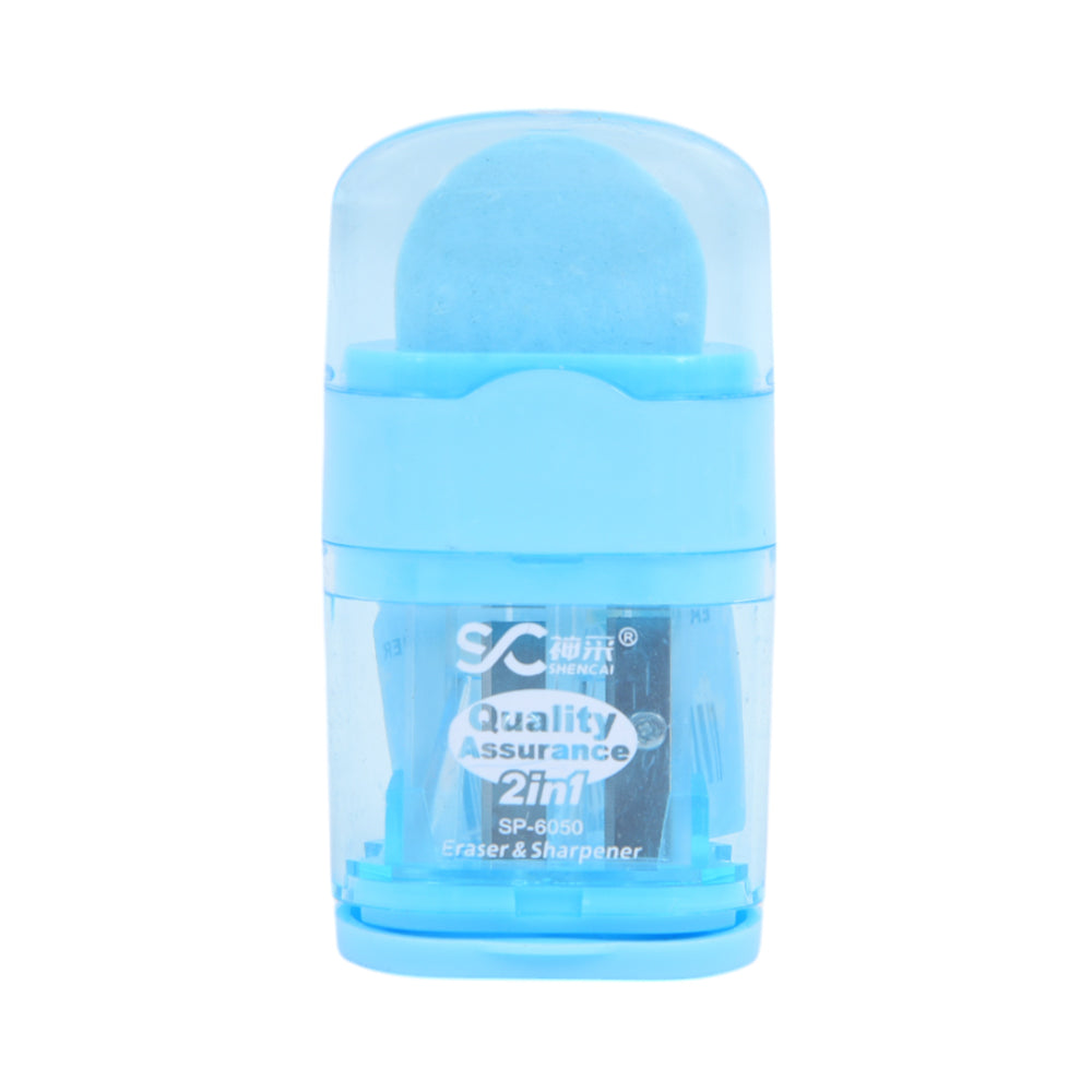 6050 FANCY PENCIL SHARPENER ERASER 4 CLR IR