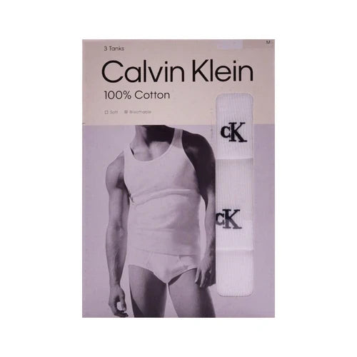 CK MEN SANDO VEST P-3 NB4036-110 WHT IR