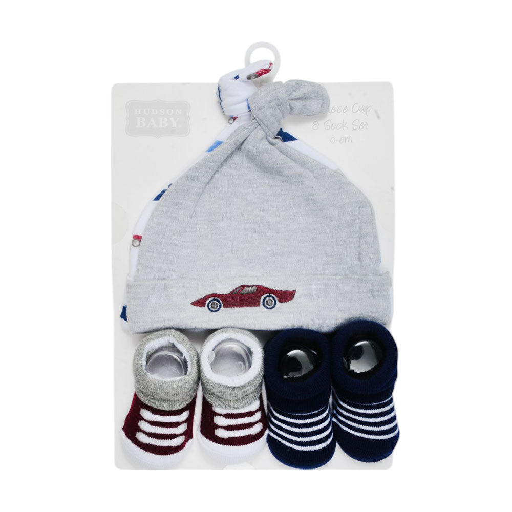 BABY 2PC CAP W-2PAIR BOOTIES MZW-25 JD-08