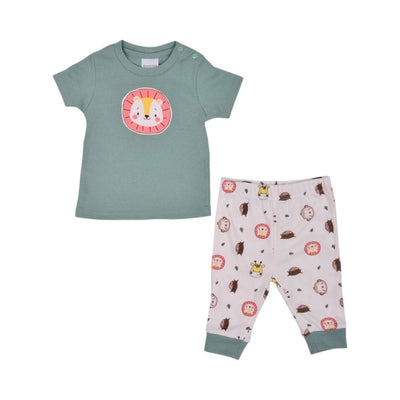 BOYS S/S 2PC PAJAMA SUIT MZW-25 0-3M 247-003 THAI