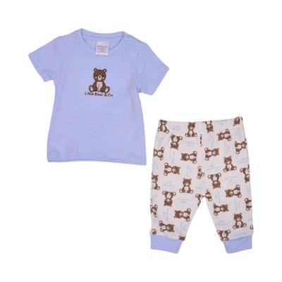 BOYS S/S 2PC PAJAMA SUIT MZW-25 0-3M 247-022 THAI